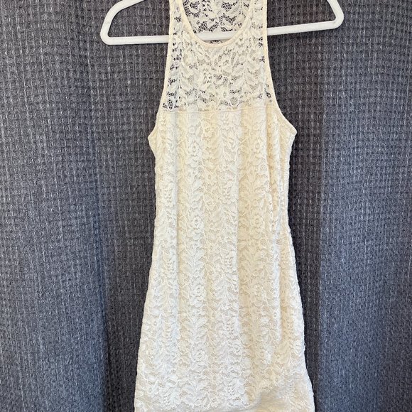 Ivory Hollister Lace Bodycon Mini Dress - Picture 3 of 3